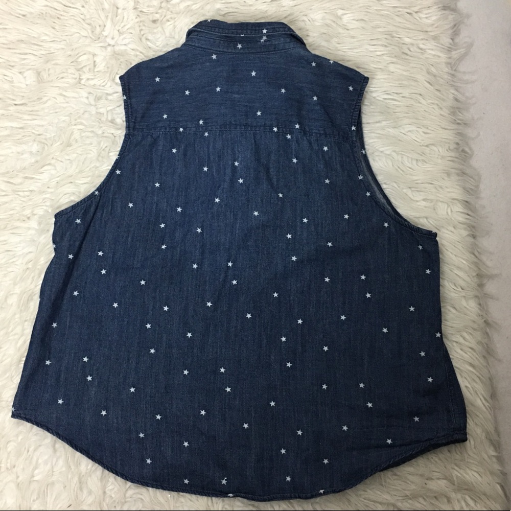 Universal Thread Sleeveless Button Down Denim Blu… - image 4